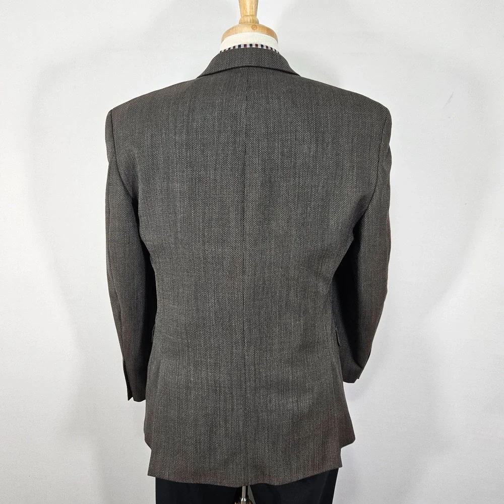 Calvin Klein Men's‎ Sport Coat Blazer Three Button Brown Wool Size 40S
